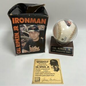 VTG 1995 Cal Ripken Jr. Ironman Commemorative Baseball‎ #1260/2131 Fotoball SSCA